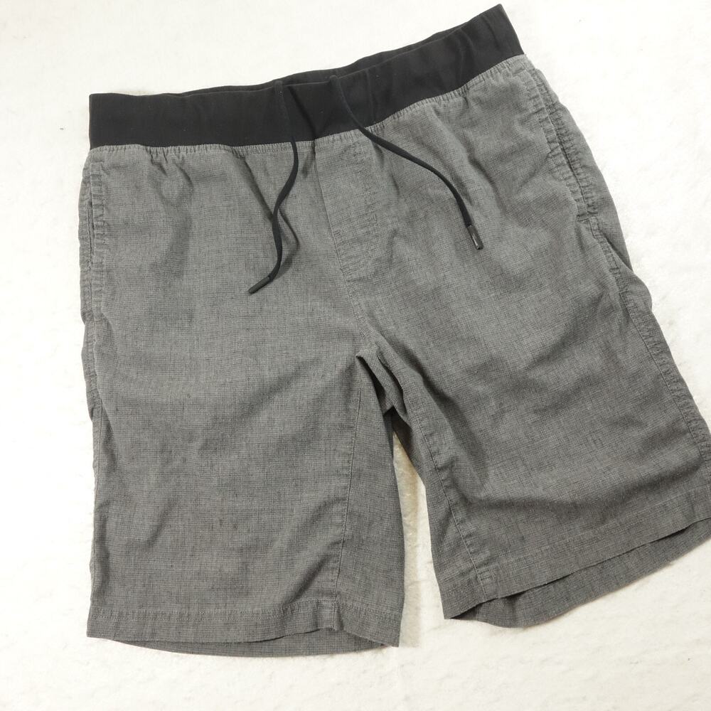 Prana Shorts Mens Medium Gray Athletic Drawstring 34x10 Stretch Running